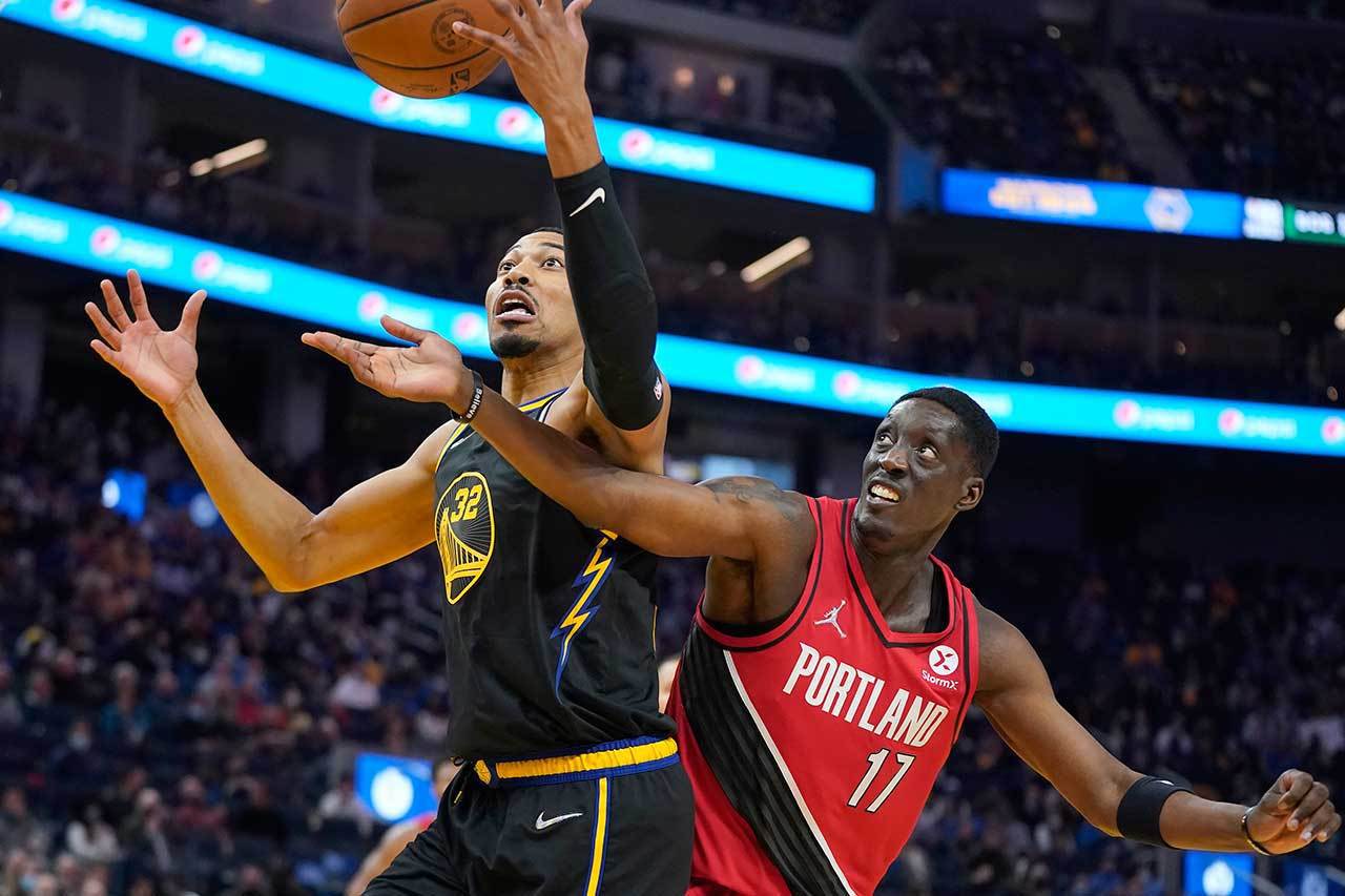 NBA目前有三小波特,金塊的小波特身價最高,火箭的小波特機會最好,勇士的小波特(左)卻是打得最好的一位。 美聯社 NBA目前有三小波特,金塊的小波特身價最高,火箭的小波特機會最好,勇士的小波特(左)卻是打得最好的一位。 美聯社